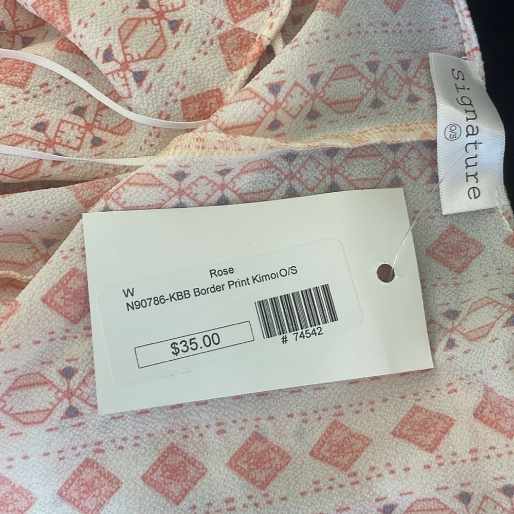 Navy & Rose Flowy Kimono Swim Cover - Picture 4 of 4